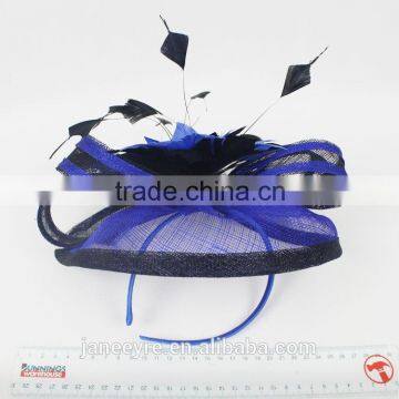 2015 New Design Elegant Church/Races Sinamay Fabric Feather Fascinator Hat photo-4