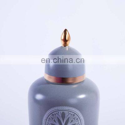 Modern Luxury Palace Style Ceramic Flower Vase Jar For Home Decor Accessories photo-3