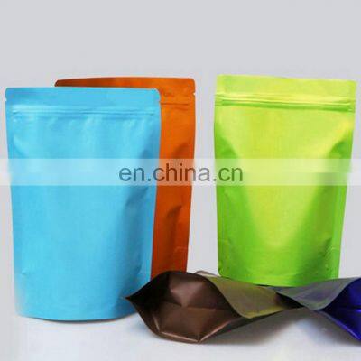 China supplier custom logo stand up pouch aluminum foil bag zipper spot colour plastic bags food packaging bags