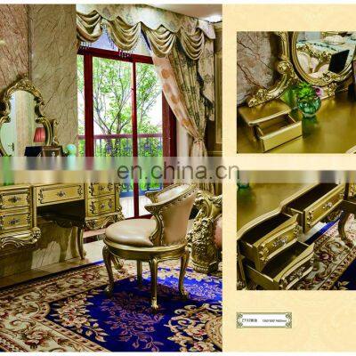Luxury Leather Antique Style Furniture Soft Beds Cama Furniture