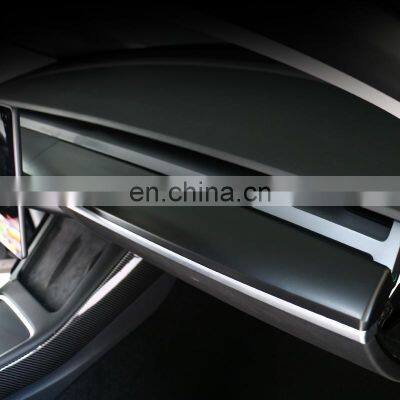 Hot Product Carbon Fiber Trim Cover Dashboard Cover For Tesla Model Y 2Pcs/set Interior Panel photo-3
