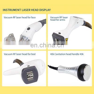Portable V8 Vacuum Roller RF Body Slimming Machine 40K Cavitation Weight Loss Instrument Facial Wrinkle Lifting Beauty Device