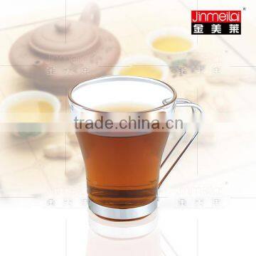 coffee and tea cup ,stainless steel holder and glass cup