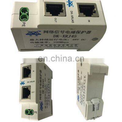 Din Rail Mounting Cat5 or Cat6 Ethernet Network RJ45 Signal Lightning Voltage Protector Device photo-3