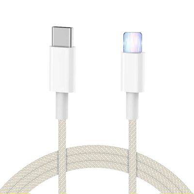 New 1 Meter Braided Type Usb C To Pd Charging Charger 12W Wire data cable For IPhone X 11 12 13