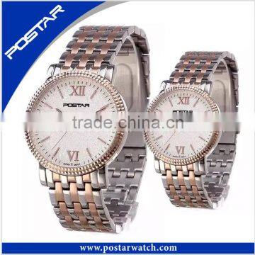 New Coming Design Rose Gold Mesh Band Couple Slim Custom Luxury Men Watch