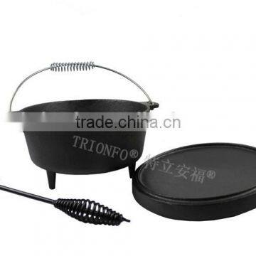 Hot Sale Pre-seasoned Cast Iron Camping Dutch Oven Non-stick Cookware Set photo-2