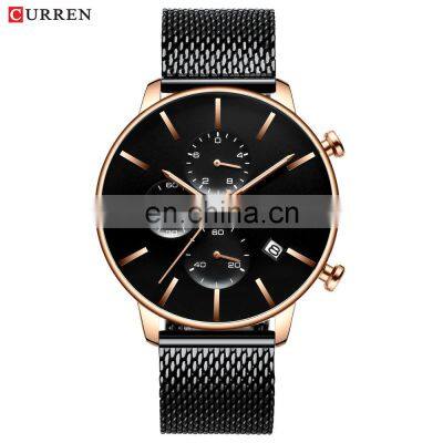 CURREN Customized Personality Gold Watch Brand Men's Watch Mesh Strap Men's Watch