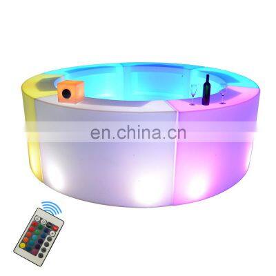 home portable bar tables led furniture nightclub lounge led cocktail table Rgb event wine lighting plastic bar led table counter