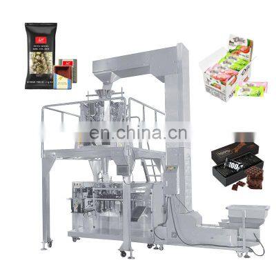 Center Seal Auto 1Kg Nut Stand Up Pouch Liquid Fill Bean Tablets Vacuum Home Made Chocolate Pack Machine