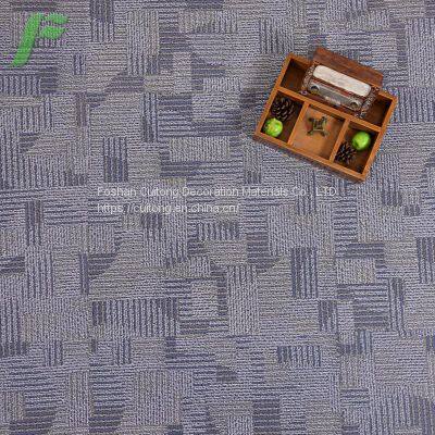 Guangdong Waterproof Wear-resistant Inn B&B Hotel Floor Glue Exhibition Hall Meeting Room Imitation Carpet Pattern PVC Stone Plastic Floor photo-4