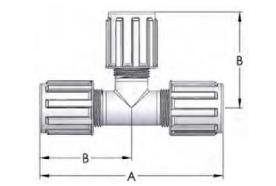 PFA three-way connector UTA