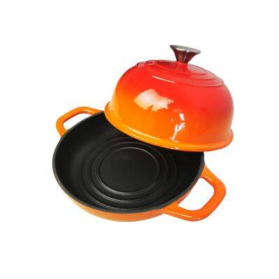 Enameled Cast Iron Dutch Oven for Sourdough Bread Baking 10 Inch Enamel Thick Coated Cookware Set Non Stick for Cooking