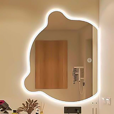 Customized Bear-shaped Mirror, Luxury and Unique-shaped Creative Smart Mirror, Bathroom LED Makeup Mirror, Wall-mounted Bathroom Mirror photo-4