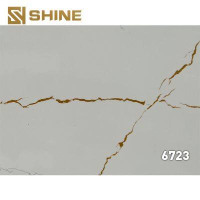 Latest Marble Artificial Quartz Stone Calacatta White Quartz Slab Widely Used photo-4