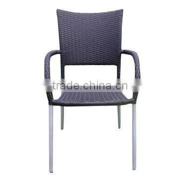 High quality best selling Black wicker PE chair with iron frame from Vietnam