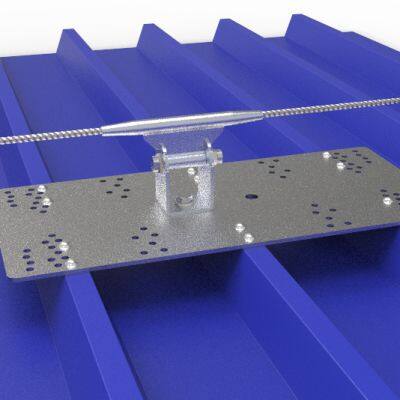 Horizontal Safety Lifeline on Metal Roof Sheet Complying With EN795 Standard