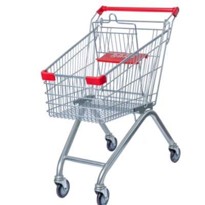 Shopping Trolley Euro 80L Metal Supermarket Trolley photo-5