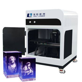 Holy Laser 2D 3D Crystal Photo Engraver Customized Portrait for Pet Friend on Glass & Acrylic Laser Engraving Machine Cube Glass