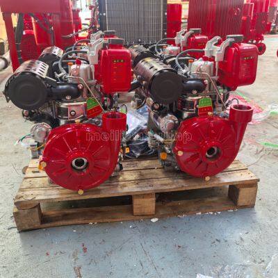Cold Air Single Cylinder Diesel Engine Centrifugal Pump Movable Diesel Fire Pump photo-2