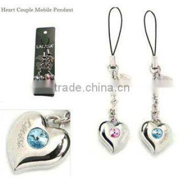 Heart Couple Mobile Phone Pendant