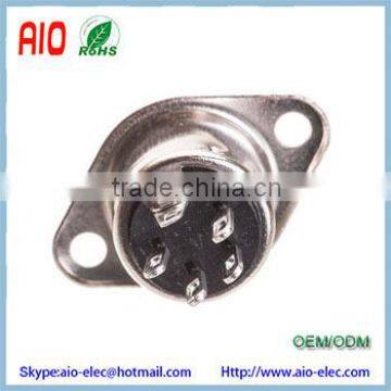 4 Pin Din Female Solder Panel Mount Connector for Medical Equipment