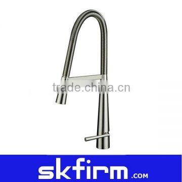 Pull Up&Down Kitchen Mixer Tap Sprayer & Stream out Brush nickel Faucet