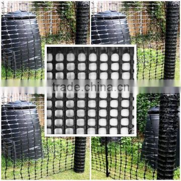 Black plastic safety fence