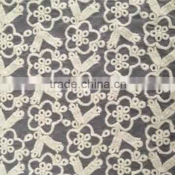 Whole Sale Lace Accessory Mesh Fabric Polyester Embroidery Full Lace for Garment photo-2