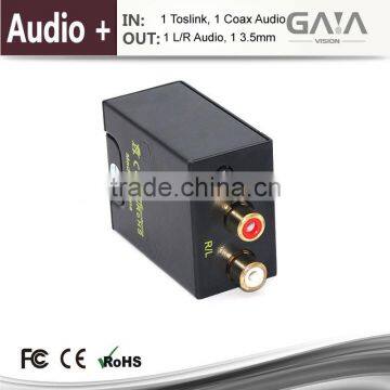 Digital to Analog (L/R) Audio Converter Adapter - Changes Digital Coaxial or Optical Toslink [SPDIF] Into Stereo 3.5mm Audio photo-2