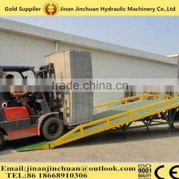 8 ton Manual steel loading container ramp Mobile yard ramp/hydraulic loading ramp