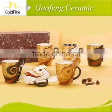 11oz wholesale ceramic mug with spoon