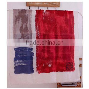 Wholesale Ladies Fashion Scrawl Large Cotton Printed Shawl