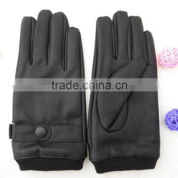 Compact Men's Leather Gloves, Fall and Winter Warm Fashion Line Cycling Gloves, Cold Weather Gloves photo-2