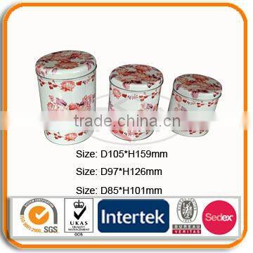 Three Sets Round Tin Can