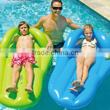 promotional pvc inflatable slipper floating air mattress