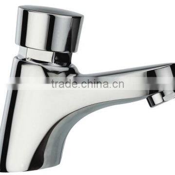 Chrome plating time delay basin faucet