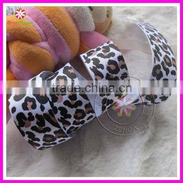 LEOPARD GROSGRAIN RIBBON