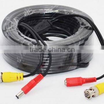 4.5MM diameter Combination extension CCTV Security Camera system cable with BNC&DC Connectors(15M Cable)