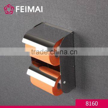 Functional Bathroom Accessories Stainless Steel Double Toilet Paper Towel Holder