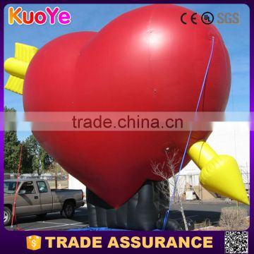 cheap eyecatching lovely heart type inflatable advertising balloon