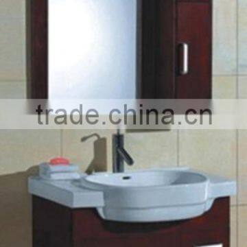 wall hung bathroom solid wood cabinet