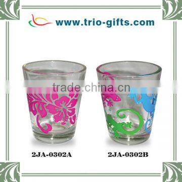 Souvenir clear shot glass flower