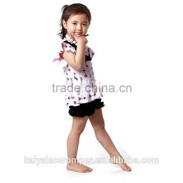 2016 Bahy Girls Pink Arrows Bib Tank Top With Ruffle Shorts,4th of July Boutique Outfit photo-2