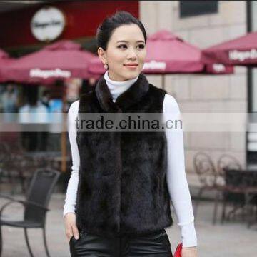 2016 Europe Style High -end Faux Mink Fur Vest photo-3