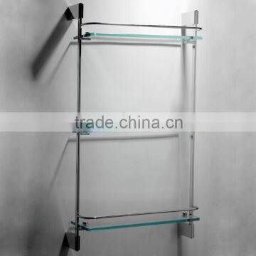 bathroom 3-tier wall glass shelf