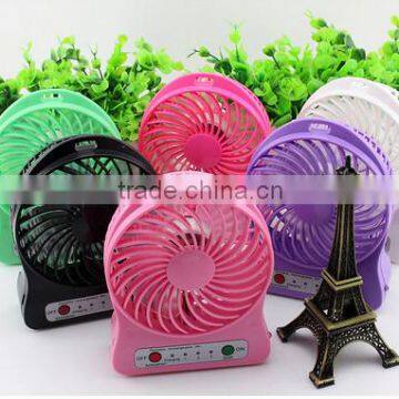 Mini Polychrome Rechargeable Portable Usb Desk Cooling Fans