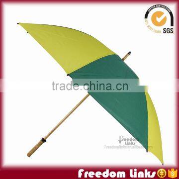 8K stylish Glof Wooden Umbrella With Wooden Stick
