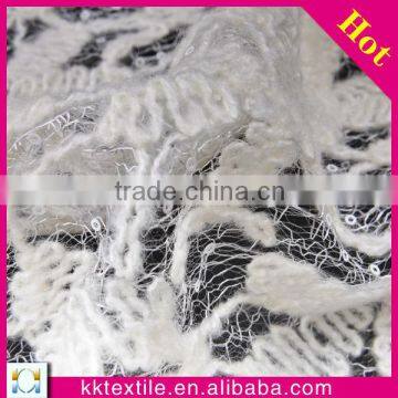 Dreamlike 100%polyester Mesh fabric embroidery fabric dress wool sequin fabric