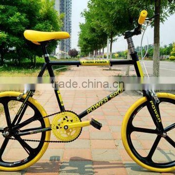 20 Inch Fixie Bike / Single Speed Bike Fixed Gear / Aluminum Alloy Bicycle Frame and Fork
